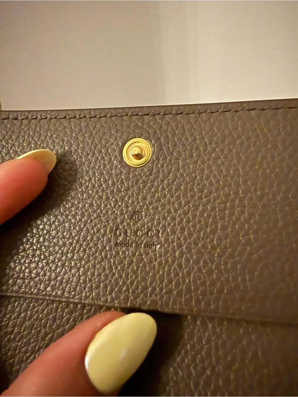 Gucci Brown Leather Continental Wallet with Gold GG Emblem